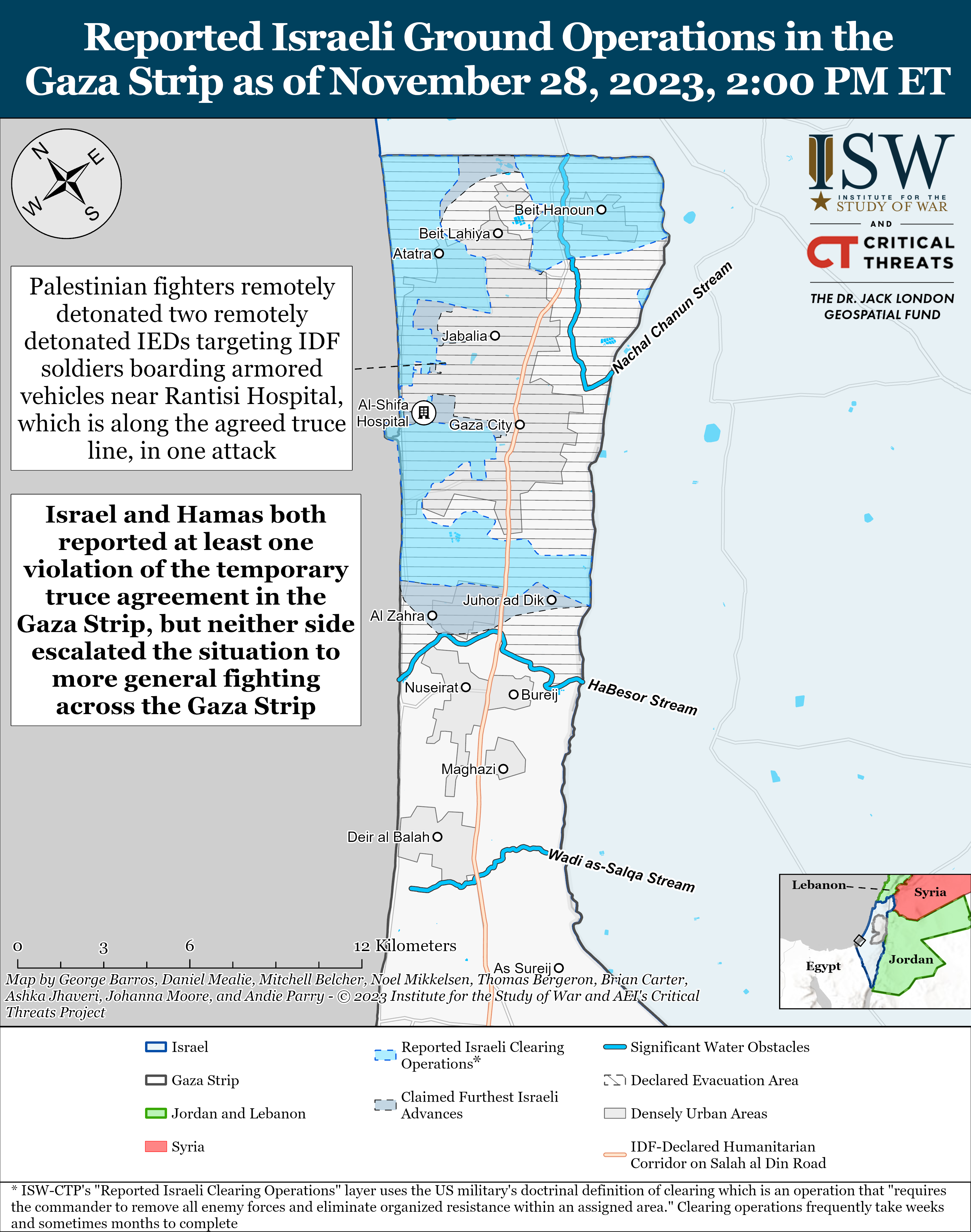 Gaza Clearing Map November 28%2C2023 